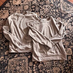 Uniqlo Fleece Top bundle of Two Light Gray XS